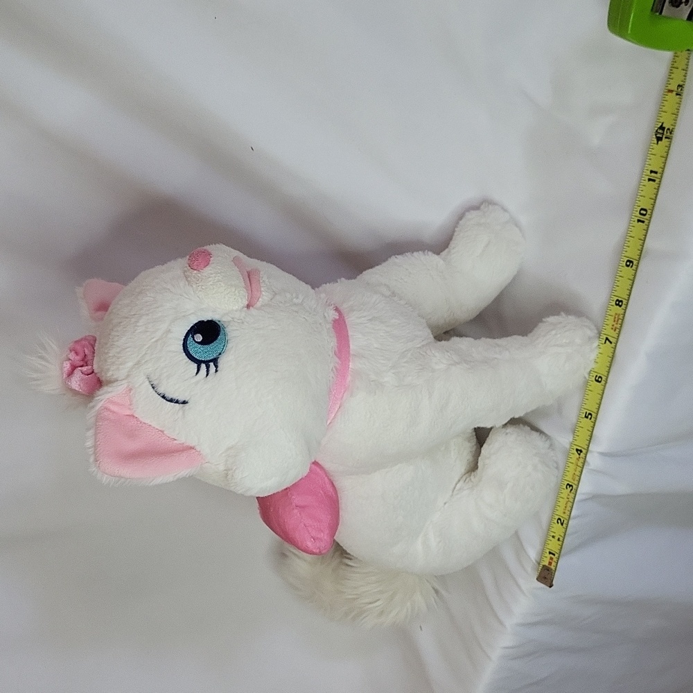 Marie Aristocats Disney Store Plush "13 white cat pink bow
